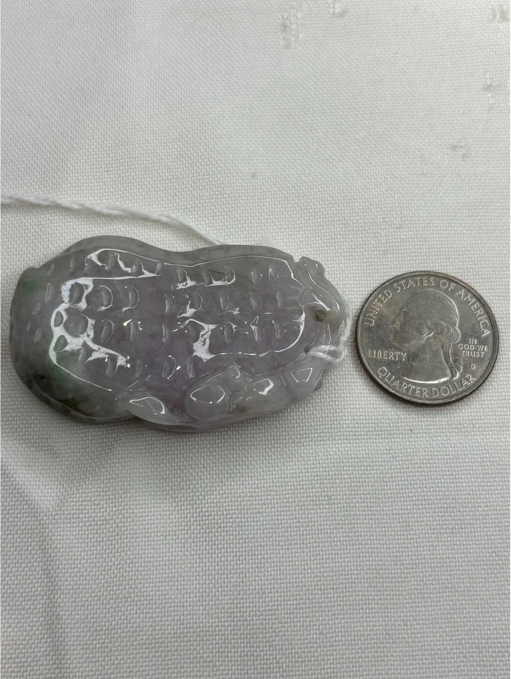 Lavender Jadeite Carved Pendant